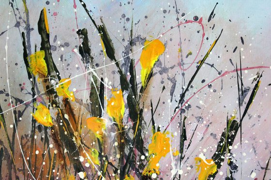 Fresh Start #2 -  Original abstract floral painting