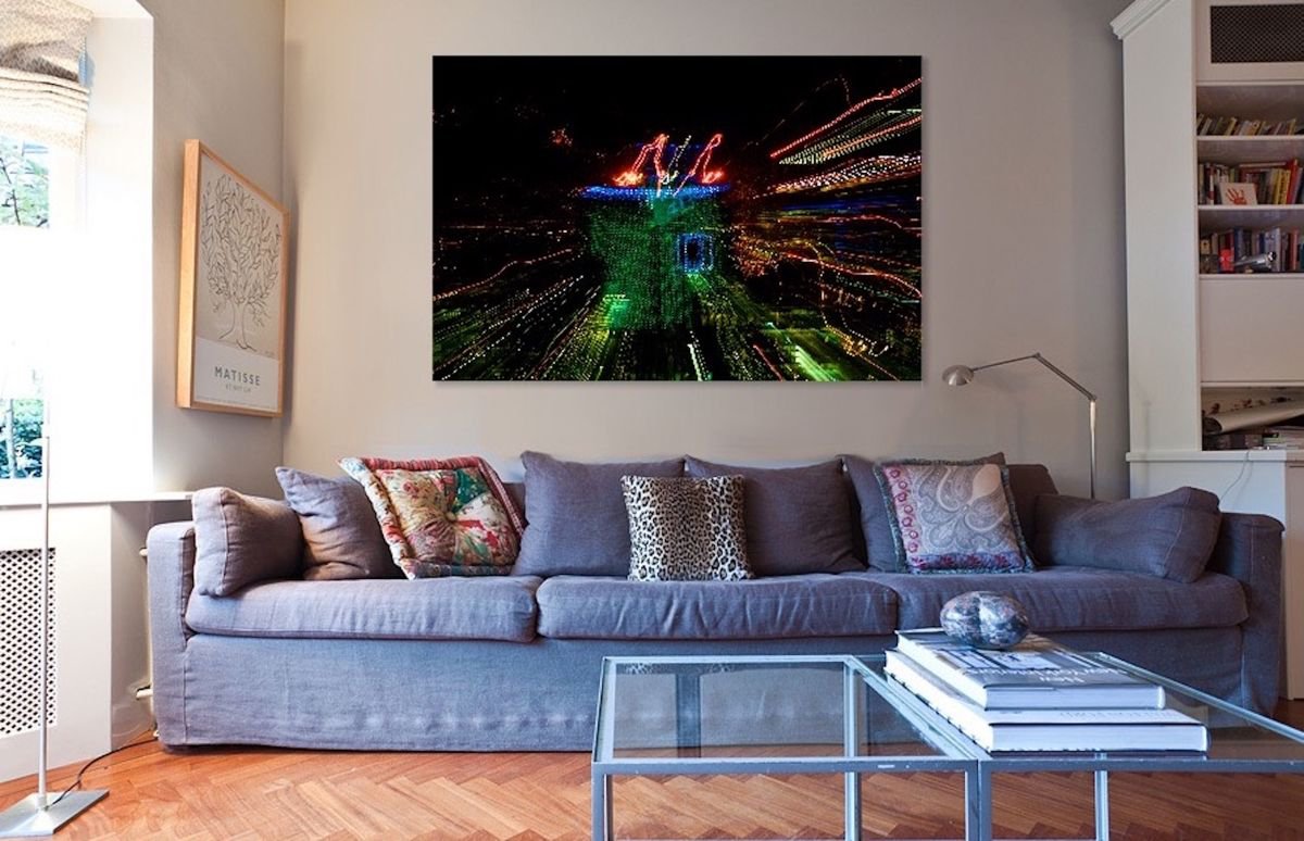 Geometric Abstract Photograph By Marc Ehrenbold, 42 X 26", Green House, Original Artwork