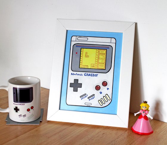 Game Boy Pop A5 Art Painting