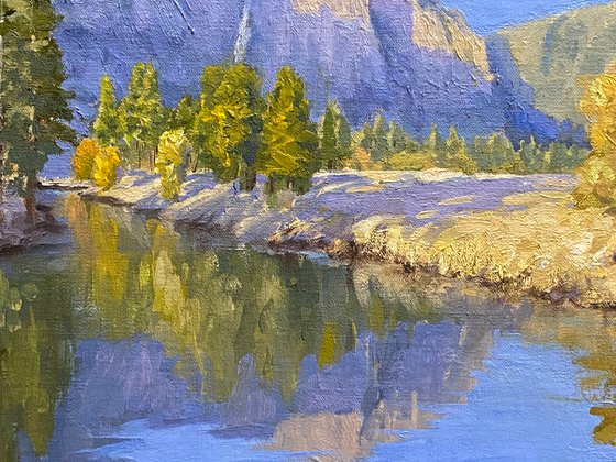 View of Yosemite Falls From Swinging Bridge