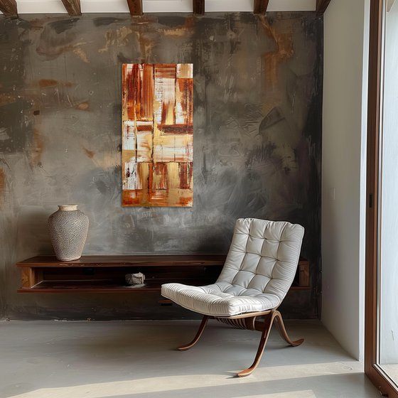 Field of Study Ochre 50x100x2 cm