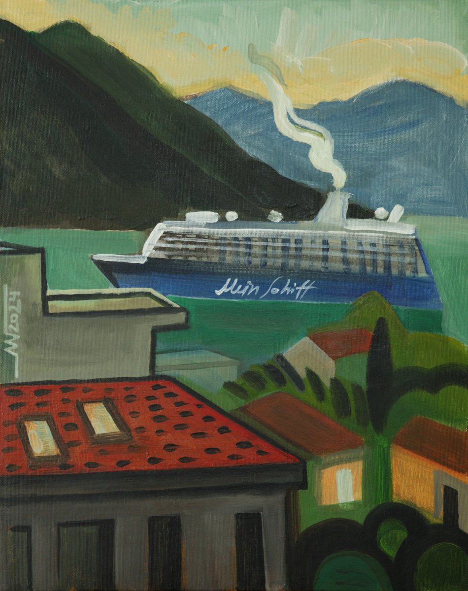 Landscape Acrylic Painting By Marina Gorkaeva, 16 X 20", Vftw, Original Artwork