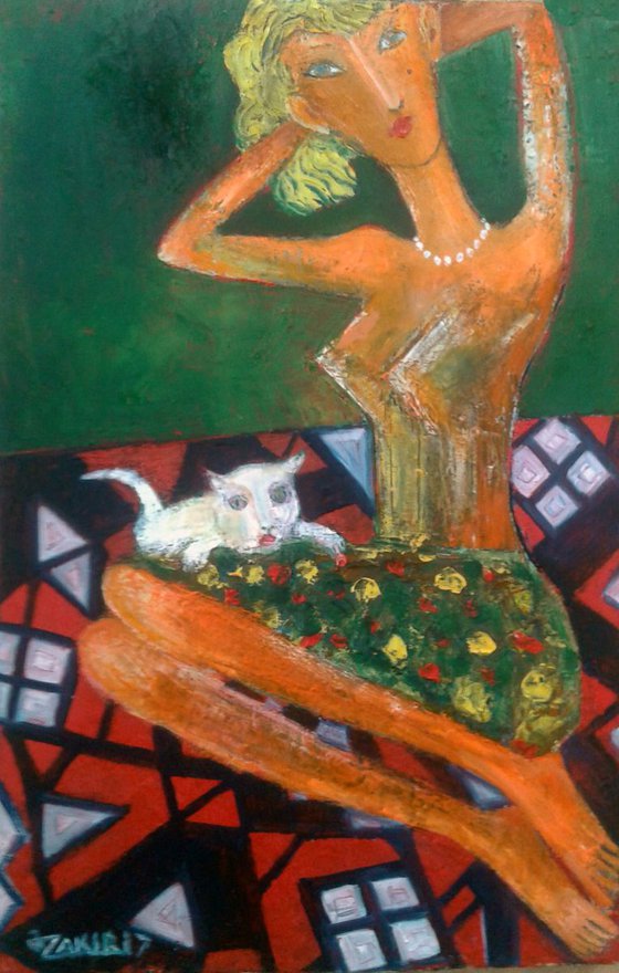 Girl and cat
