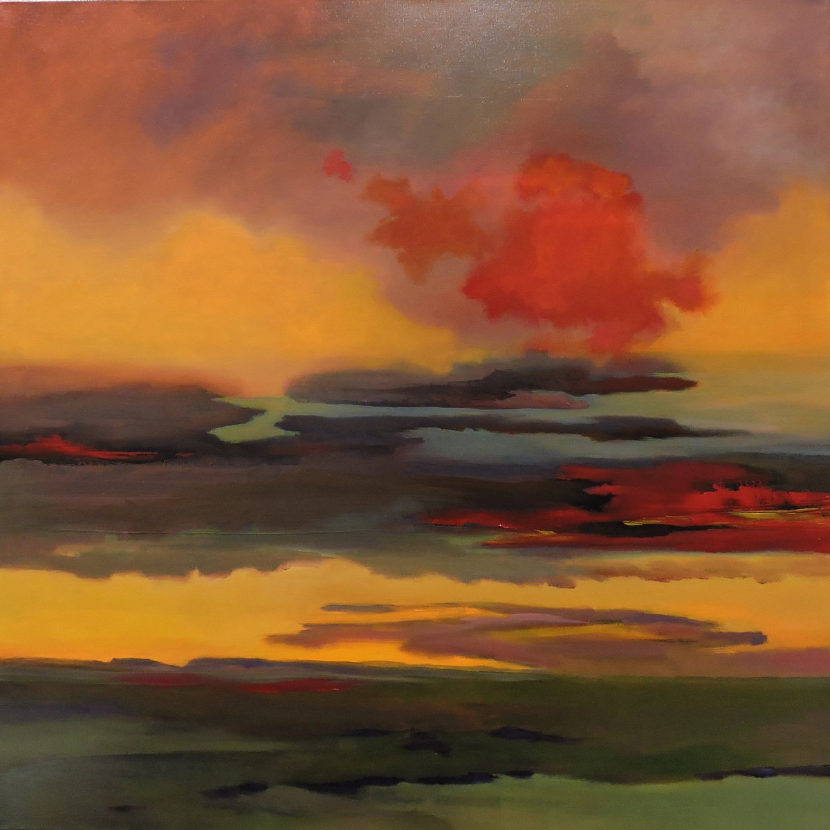 Evening Mood By Veta Barker, 36 X 36, Artwork For Sale On Artfinder