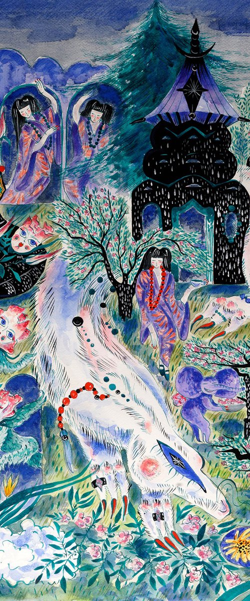 A hare in the garden by Anna Lutrea