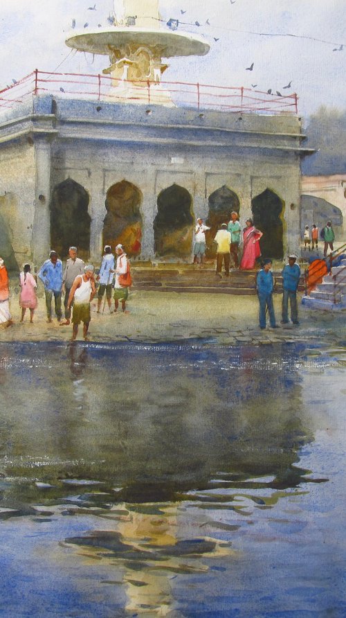 Holy Godavari Ghat by Bhargavkumar Kulkarni