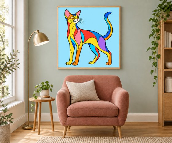 Colorful Abyssinian Cat #18