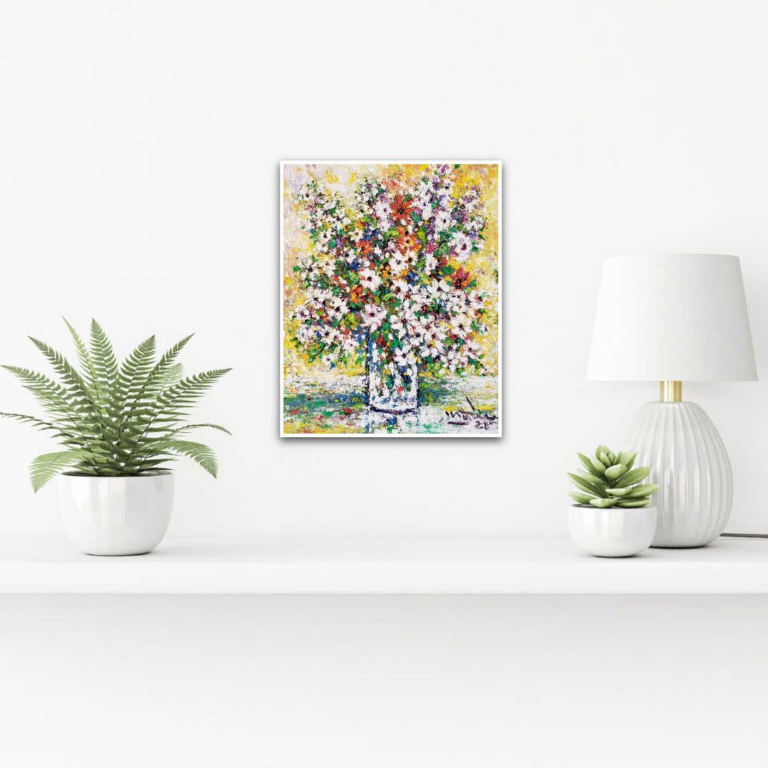 Original Oil Painting - Flowers 16 by Duc Tran