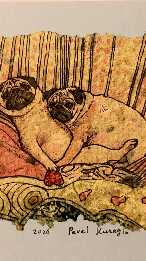 Pugs. Husband and wife #2 by Pavel Kuragin
