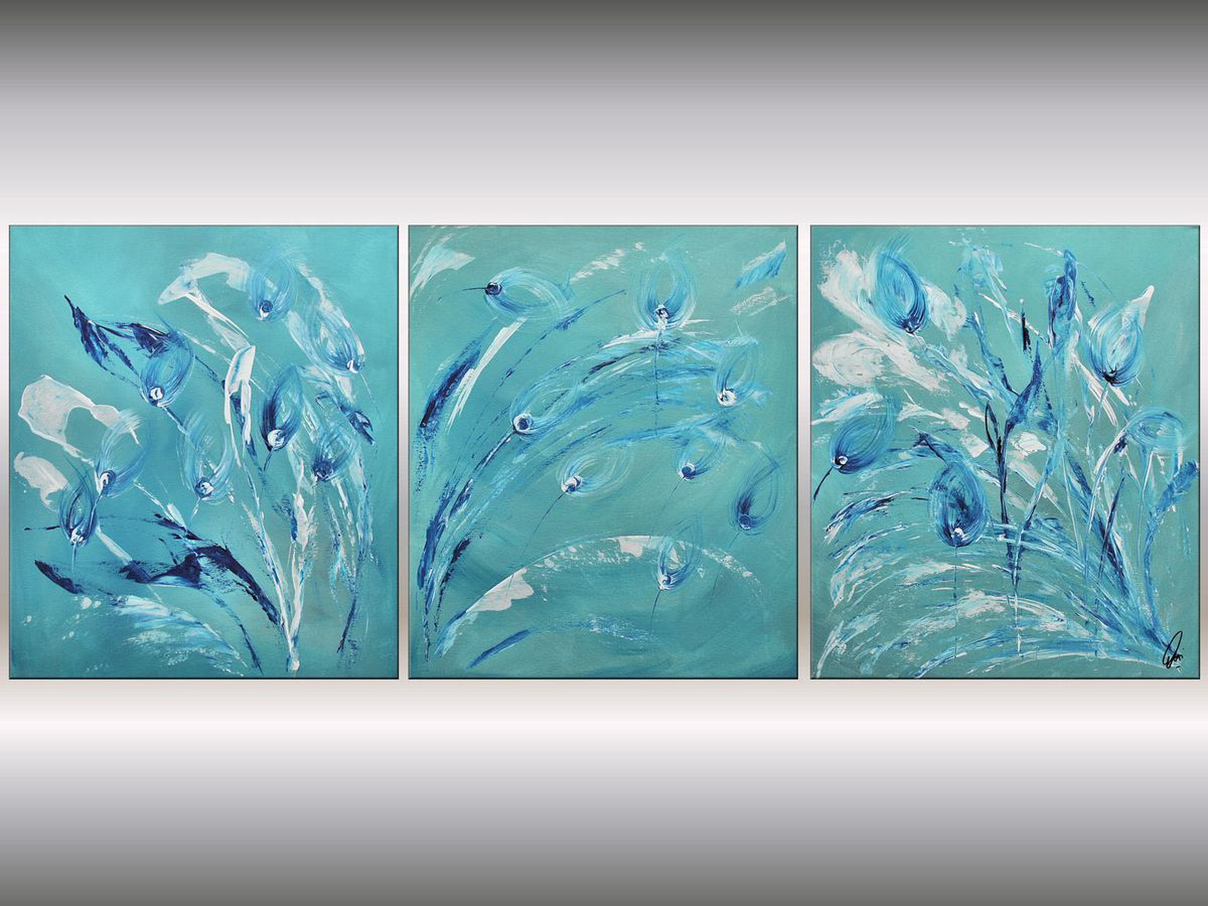Peacock Feathers Abstract Acrylic Landscape Pain Artfinder