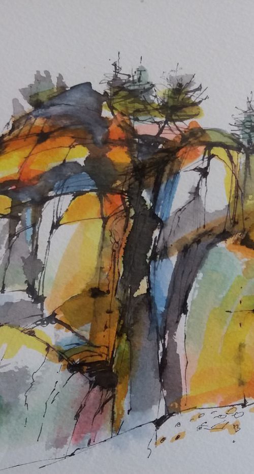 Castle Crags, Borrowdale, Lake District by Jean  Luce