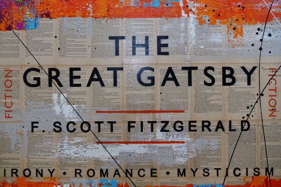 The Greatest Gatsby 140cm x 100cm The Great Gatsby Book Page Urban Pop Art