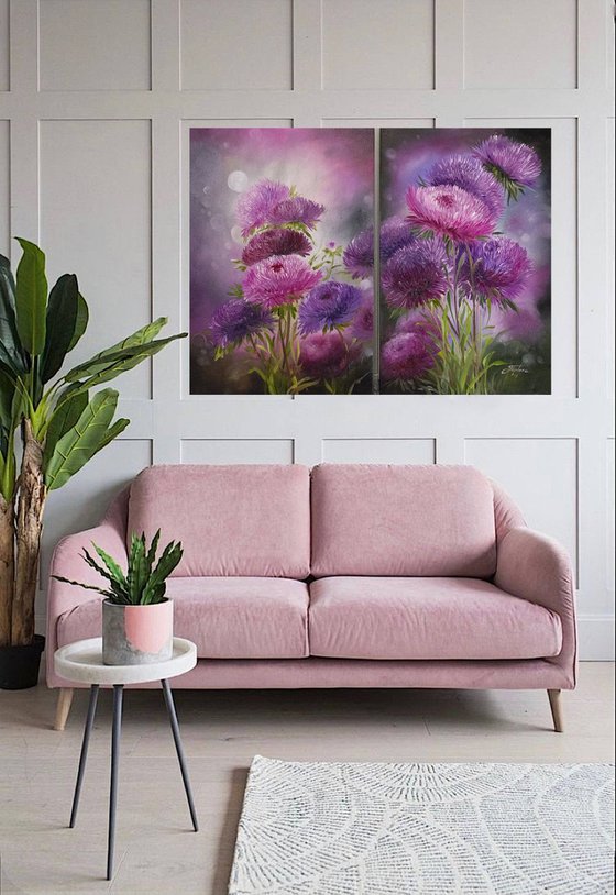 ASTERS. Multi- panelled artwork