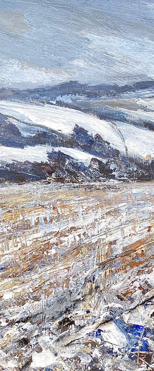 Distant Snow Fields and Stubble by Nikki Wheeler