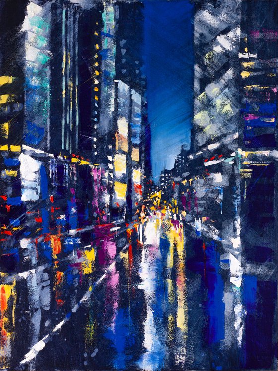 ABSTRACT CITYSCAPE ,Night city