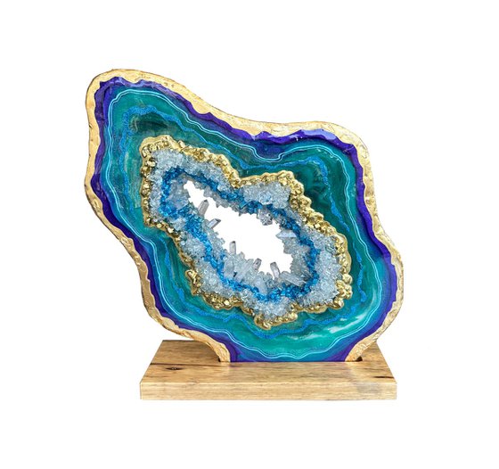 Geode Slice "Malachite purple"