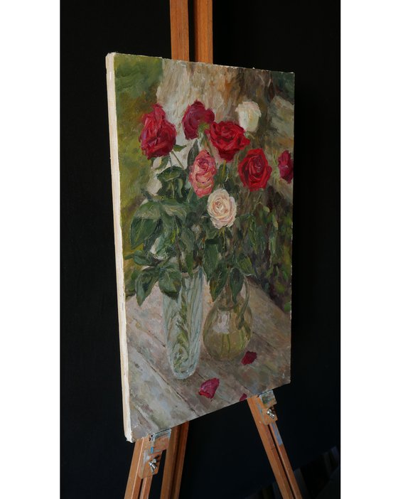 Red Roses - still life painting