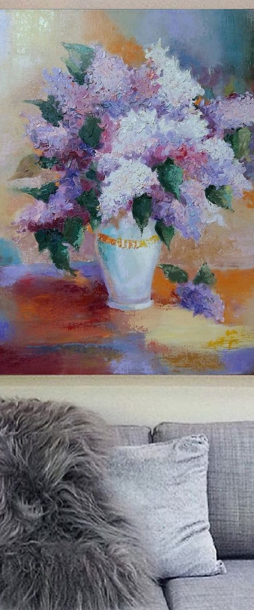 LILAC oil painting by Larissa Uvarova