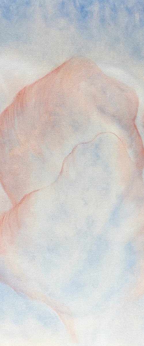 Soft Blue Sky Abstract|Organic Forms VII by Elena Kurochko