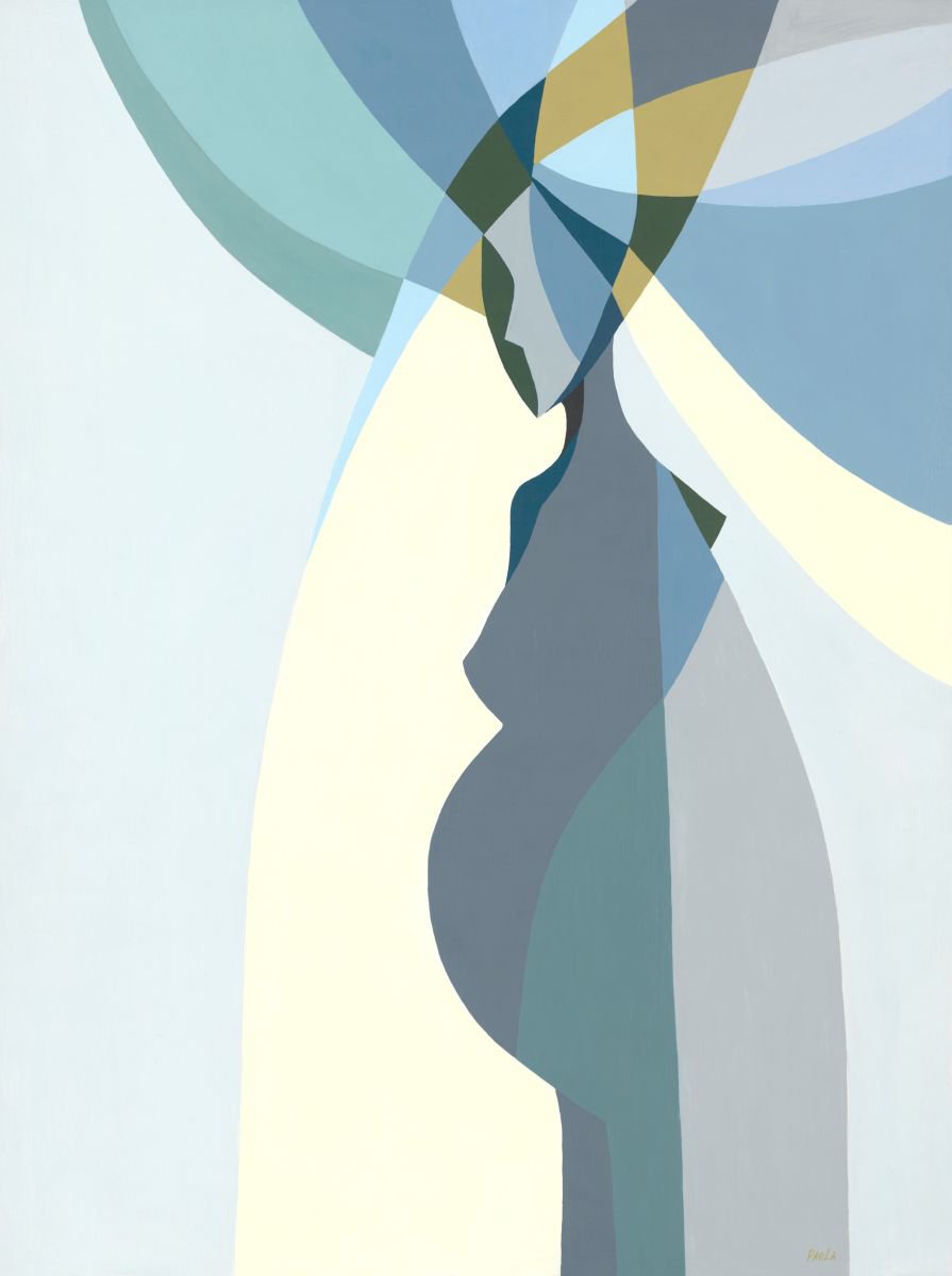 Graphic Acrylic Painting , Mother By Paola Minekov, 31 X 39, Artwork For Sale On Artfinder