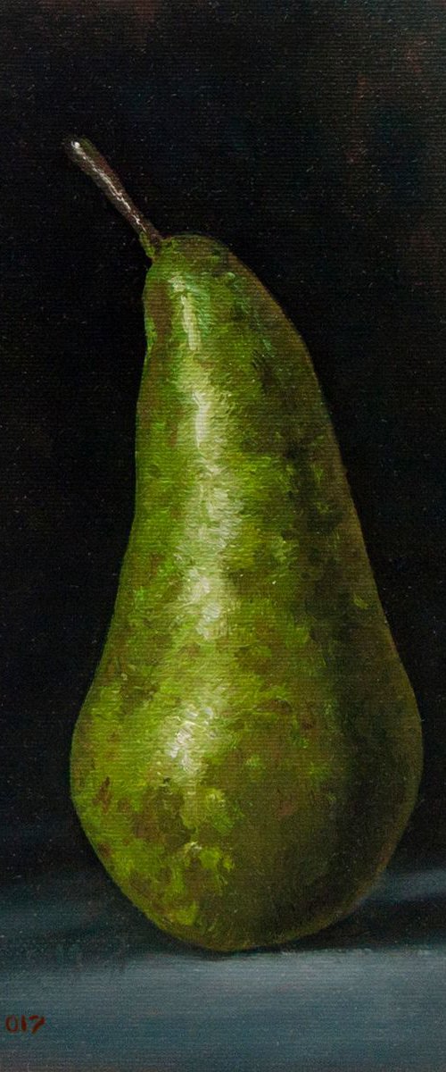 Green pear (Original Oil Painting) by Mayrig Simonjan