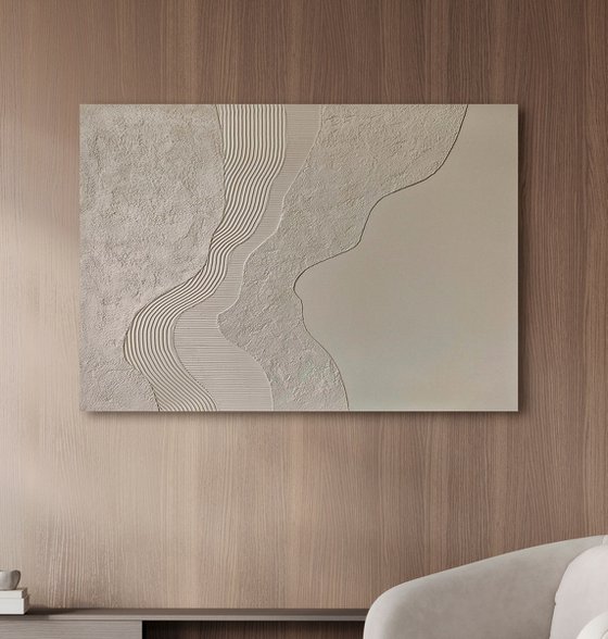 "Luara" Gray abstract textured art