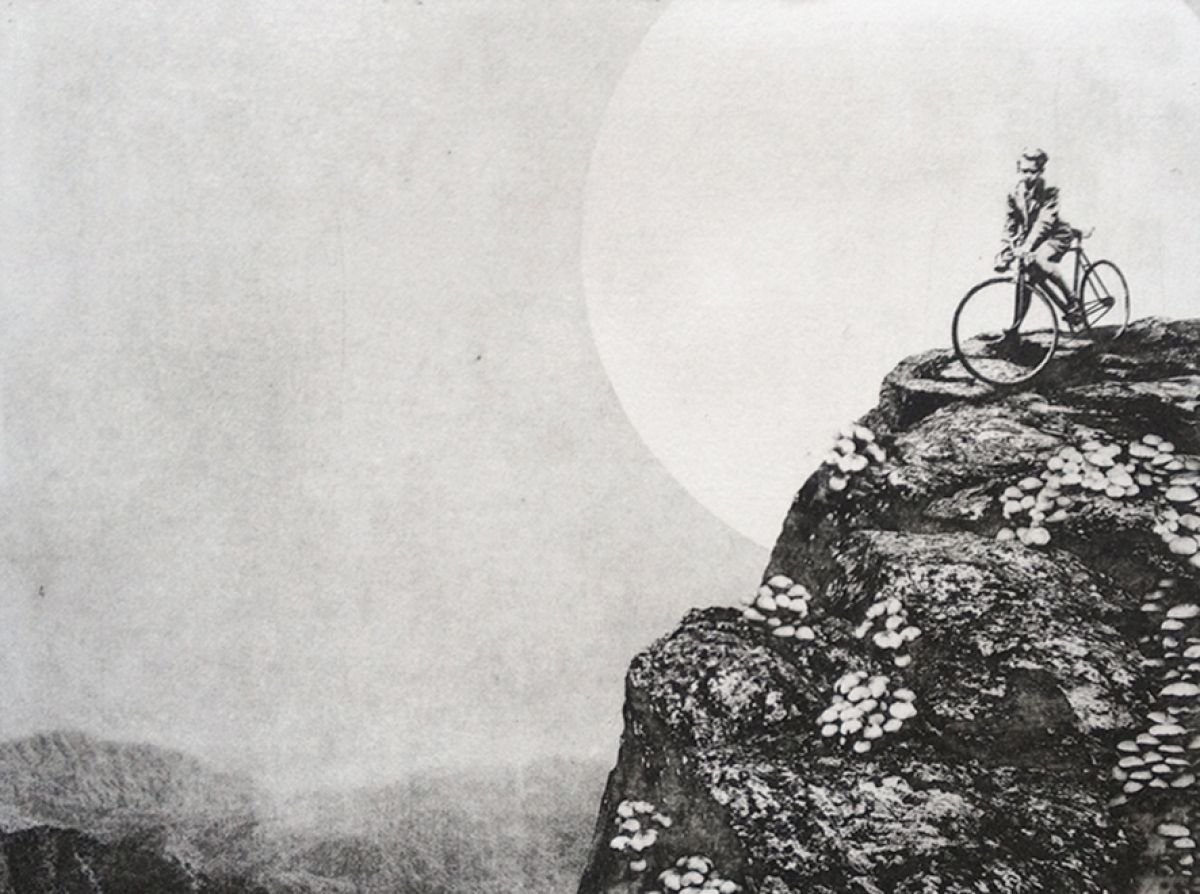 Surrealistic Landscape Etchings & Engravings By Jaco Putker, 13 X 10, The Rounds No.7, Original Artwork