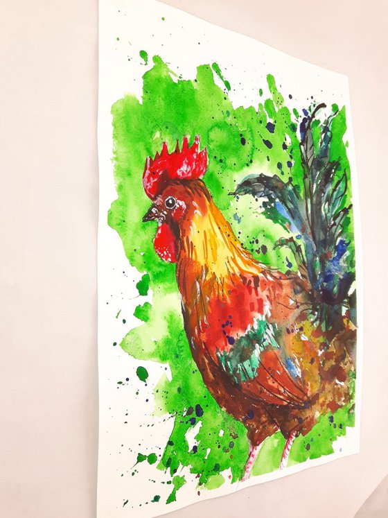 "Colourful cockerel"