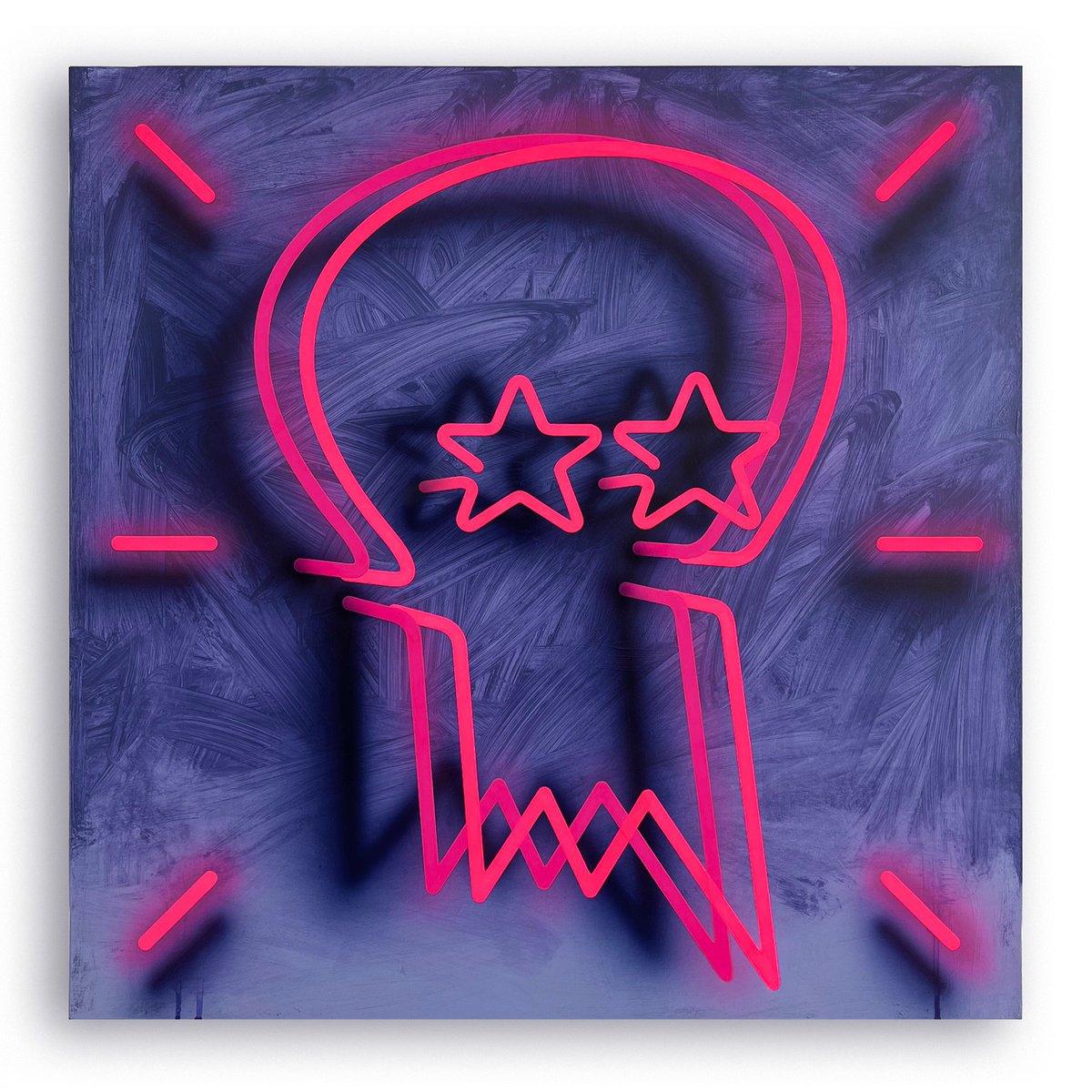 Abstract Acrylic Painting By Mike Edwards, 28 X 28", Sirens, Original Artwork