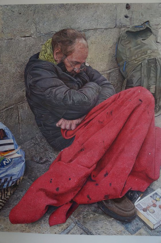homeless man Carcassonne