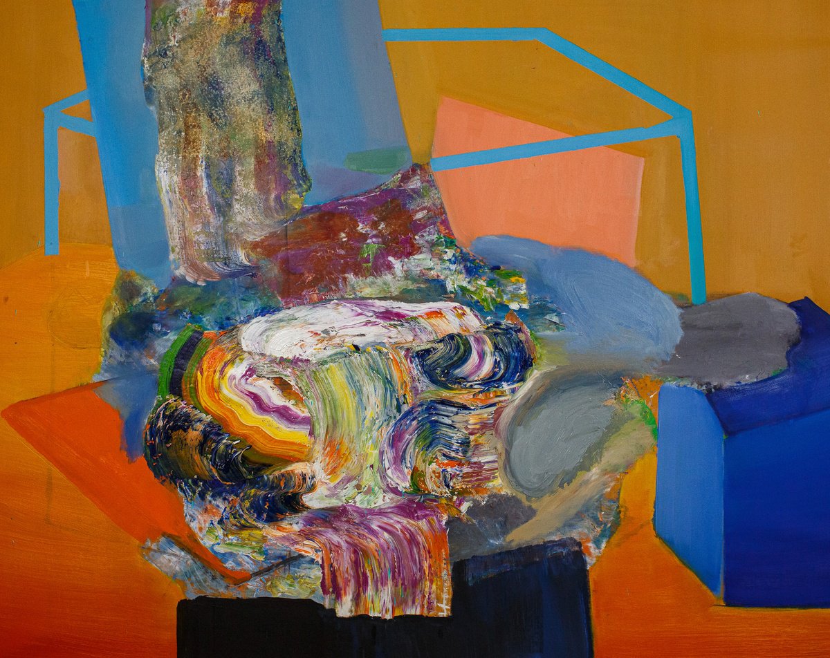 Organic Abstract Oil Painting By Bogdan Bianca Ioana, 65 X 53, Untitled 0.3, Original Artwork