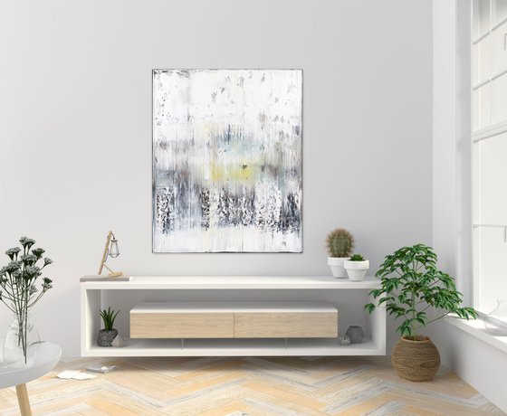 White abstract painting BR115