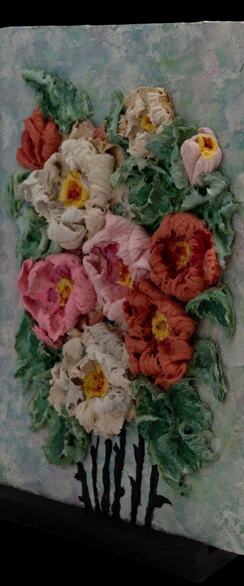 Blush Garden Impasto by Lena Owens