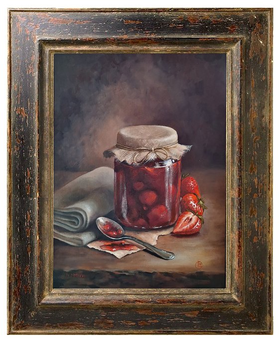 Strawberries in Glass Jar