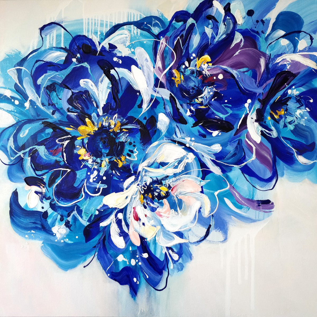 BLUE FLOWERS by Anna Cher