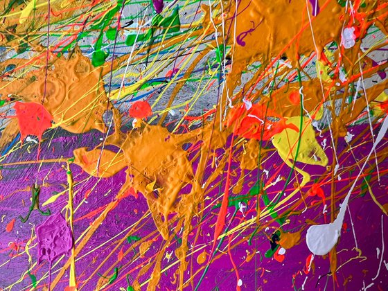 Abstract painting Threads of life