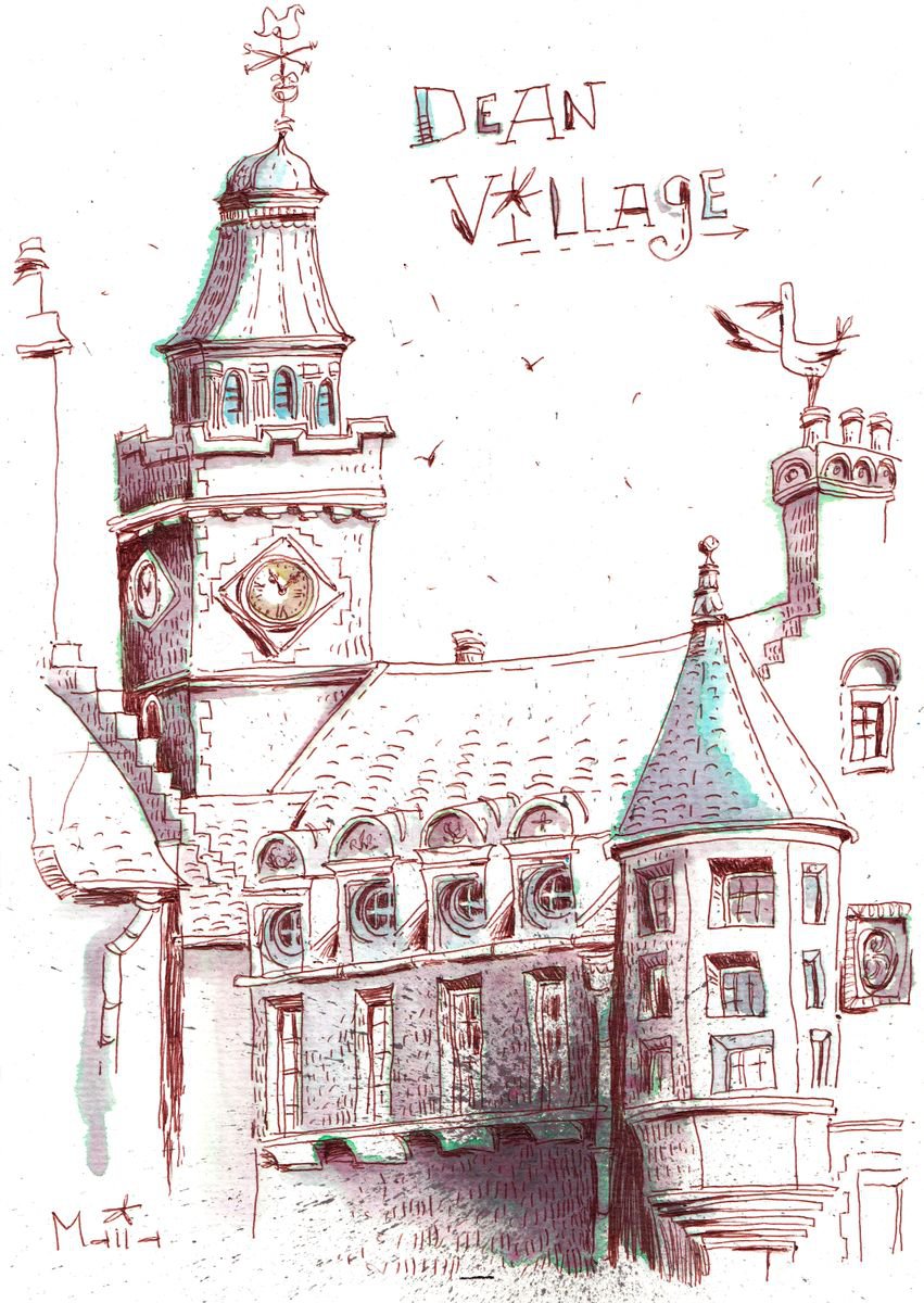 Edinburgh, Dean Village. by Maiia Vysotska