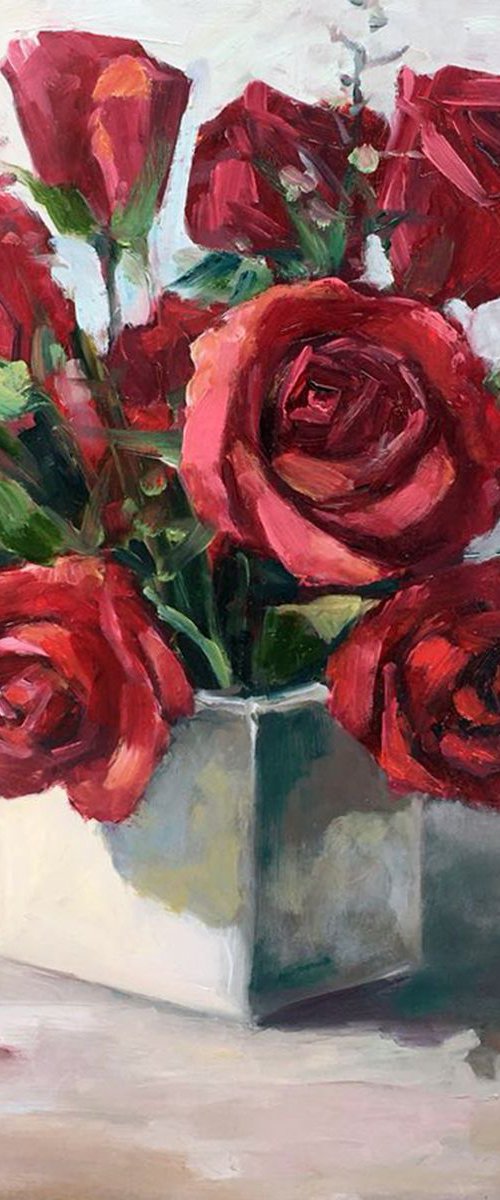 Red Roses 01 by Bahareh Kamankesh