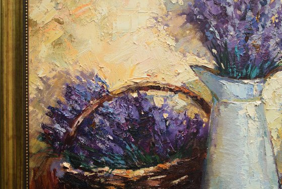 Lavender Still Life Painting