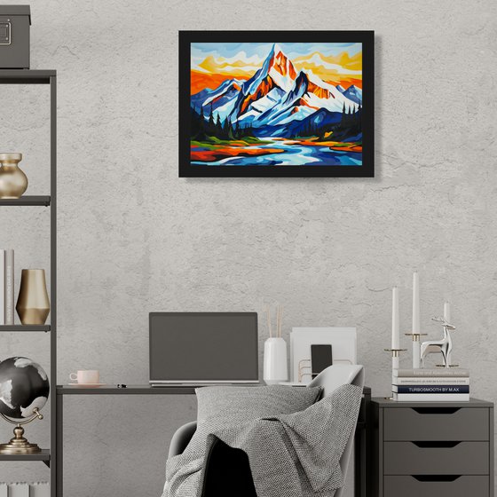 Sunset in the mountains