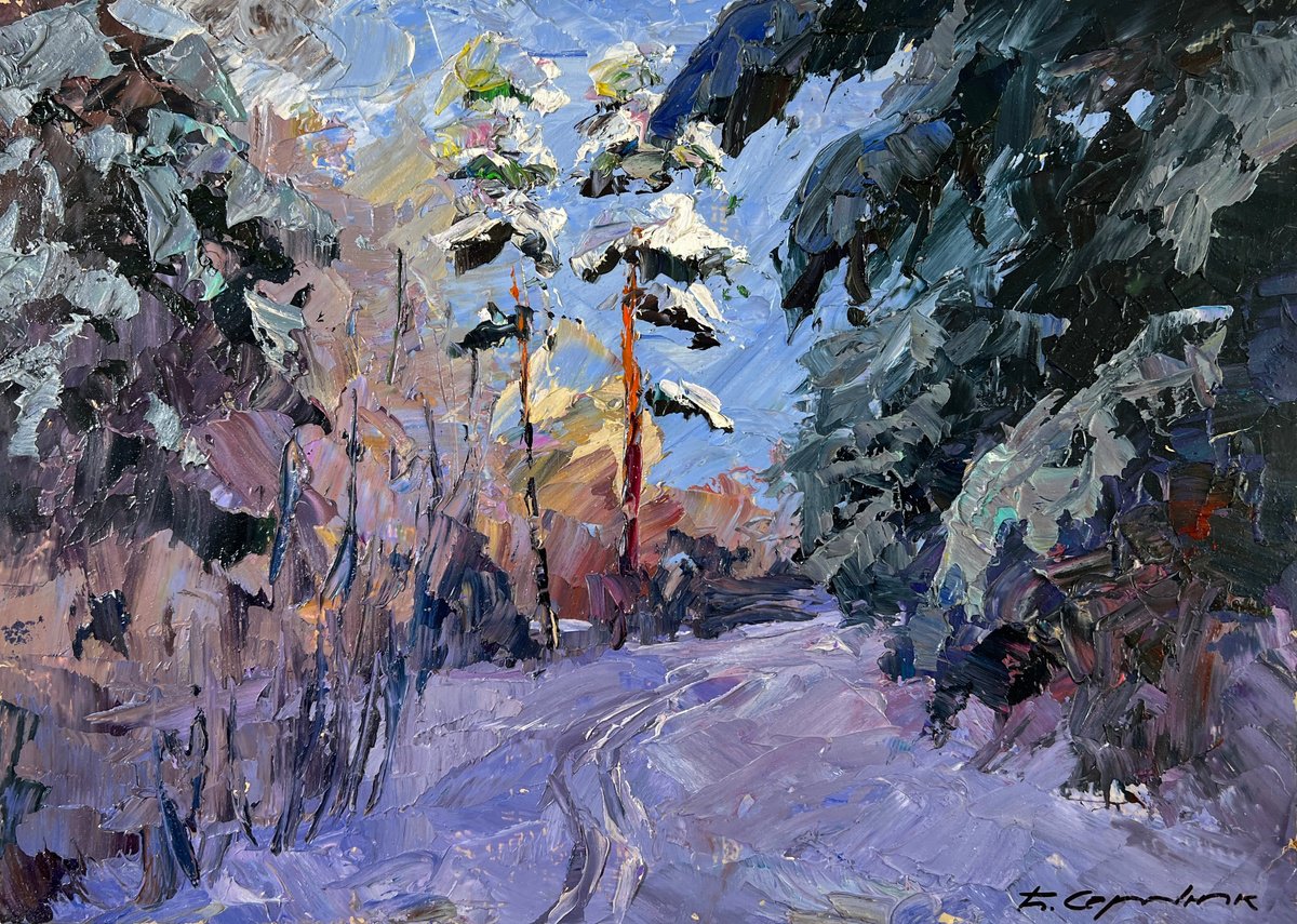 Among The Winter Trees By Boris Serdyuk, 14 X 10, Artwork For Sale On Artfinder