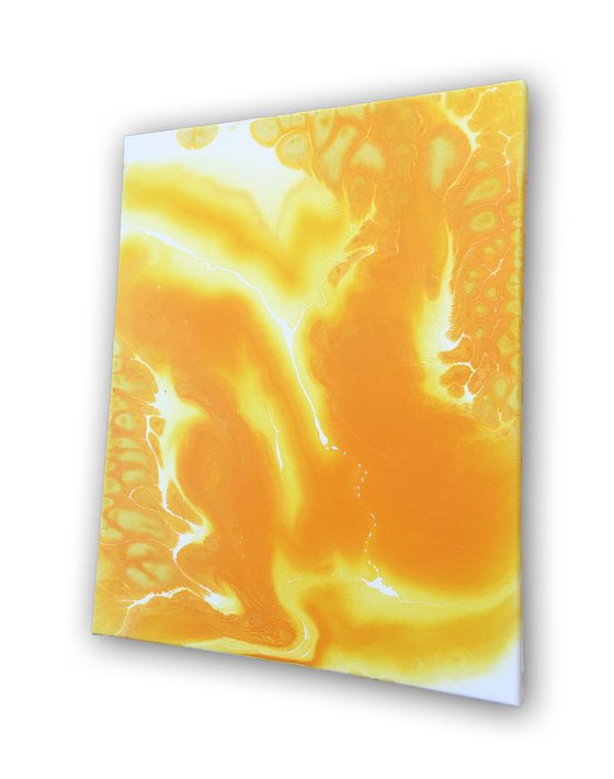 "Electric Lemonade" - SPECIAL PRICE - Original Abstract PMS Acrylic Painting - 16 x 20 inches