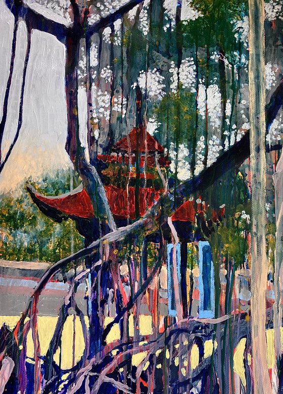 Shrine with trees