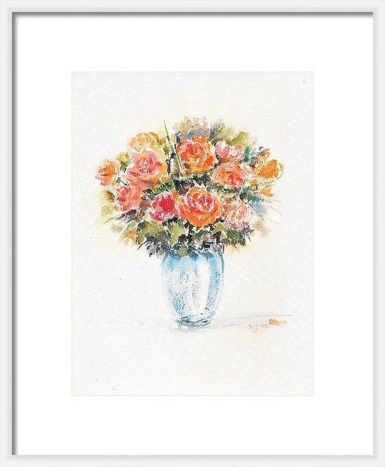 Spring Roses in a Vase