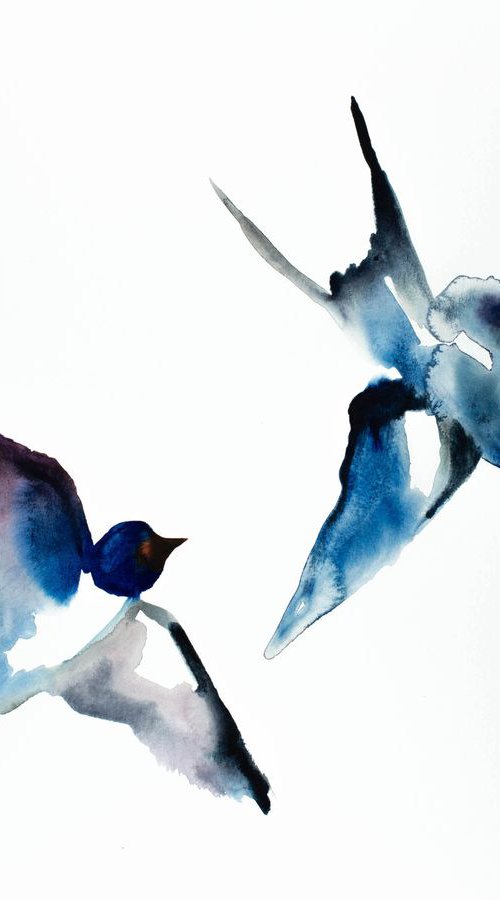 Swallows in Flight No. 9 by Elizabeth Becker