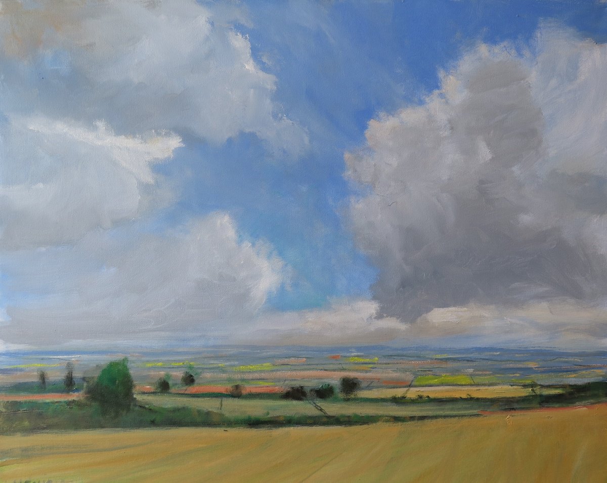 Impressionistic Landscape Oil Painting By Malcolm Ludvigsen, 30 X 24", Vale Of Pickering, Original Artwork