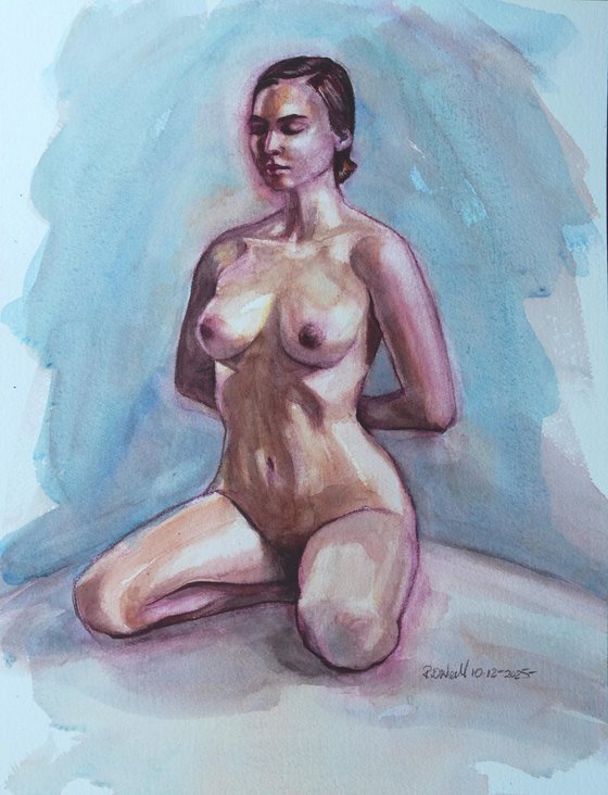 Kneeling female nude