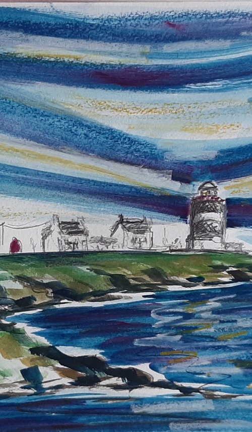 Dusk over Hook Head Lighthouse , Wexford Ireland by Niki Purcell