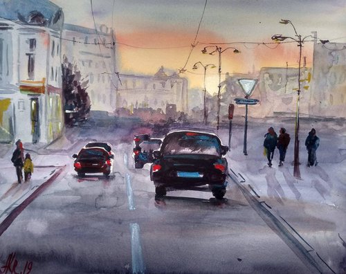 Evening city by Ann Krasikova