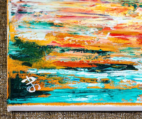 - Summer - Ready to hang. Abstract Painting.